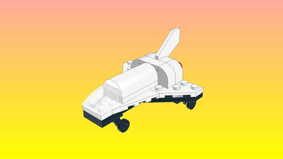 notlego lego space shuttle model 502 brick designer 3d print model - Mito3D