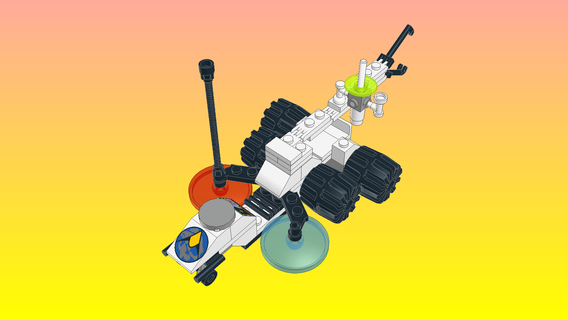 notlego Lego spazio trasporto modello 508 mattone progettista moonwalker 3d print model - Mito3D