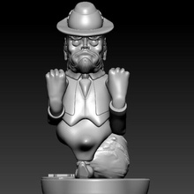 dame combat irlandais mascotte jardin statue 3d impression modèle 3d print model - Mito3D