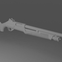 nova tabanca düşük poli 3d print model - Mito3D