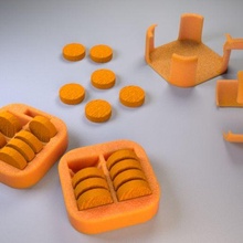 nova luna gettone scatola gioco tavola organizzatore patatine fritte 3d print model - Mito3D