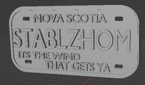 nova Scotia Licence assiette aimant drôle newfie côte cadeau idée 3d print model - Mito3D