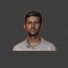 principiante Djokovic busto Arte persona humano cuerpo cara 2021 atp 3d print model - Mito3D