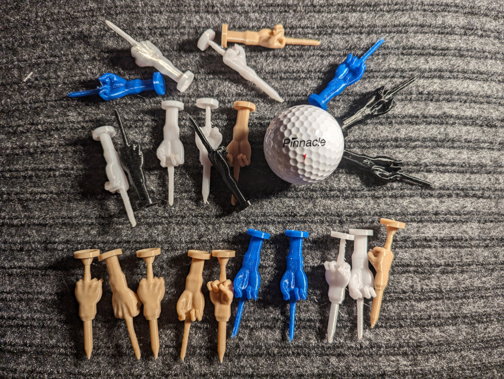 nouveauté golf tee drôle jouer catégorisé 3D print model - Mito3D