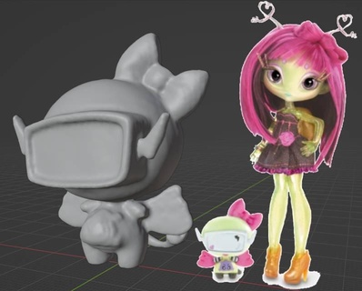 novi stars alie lectric pet replacement - hi-def novistars doll custom accessory 3d print model - Mito3D
