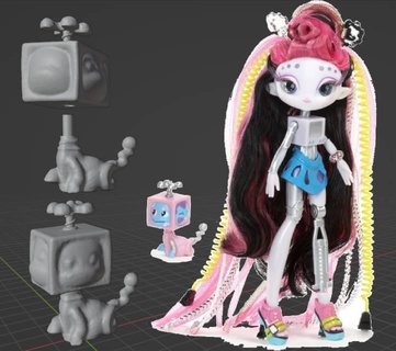 novi estrellas tilly visa mascota reemplazo robocachorro muñeca personalizado accesorio rizo bobina 3d print model - Mito3D