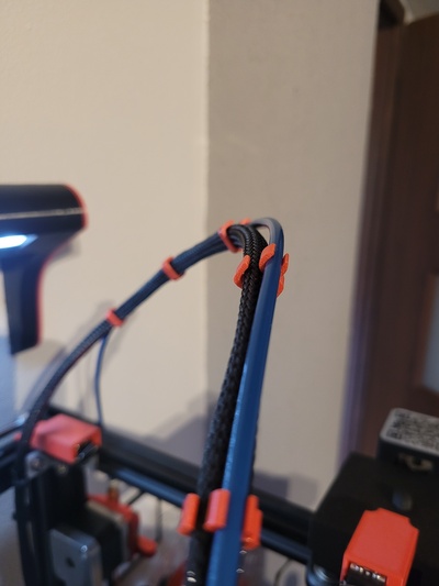 nozzle cable + bowden tube clip holder ender 5 pro manager organizer upgrade mod printer 3d print model - Mito3D