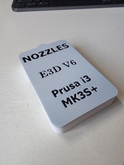 nozzle case tools e3d v6 box 3d printer accessories 3d print model - Mito3D