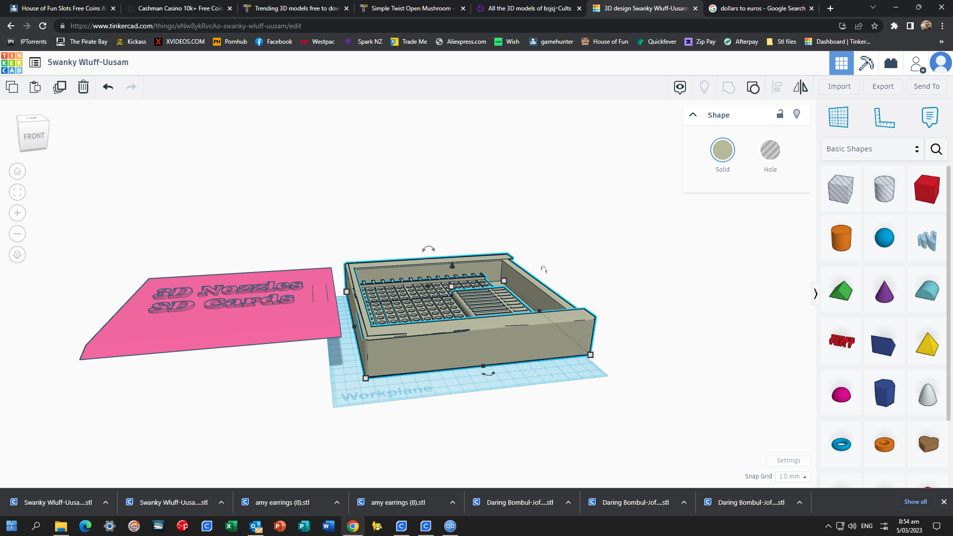 ugello estrusore sd carta scatola 3D print model - Mito3D