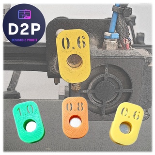 nozzle size magnetic tags 3d printer tag holder indicator 04 06 08 tool gadget 3d print model - Mito3D