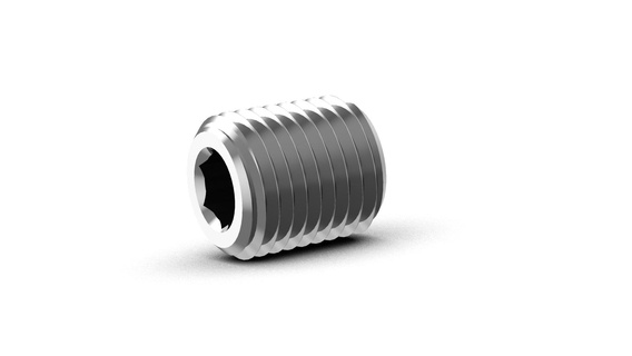 npt tubo enchufe 1 4 maleficio Allen llave cabeza adecuado masculino industrial mecánico tornillo 3d print model - Mito3D