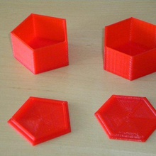 n-sided boxes home containers septagon pentagon parametric openscad octagon math art lid hexagon 3d print model - Mito3D