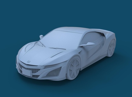 nsx bereit 3d drucken Kunst 3dart Fahrzeug Legierung Rad Spielzeug Spiele Rennen moto gp Wagen 3d print model - Mito3D