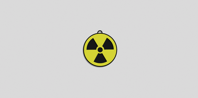 nuclear symbol earring nuclear symbol earring  3d print model - Mito3D