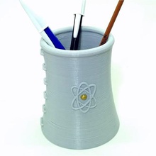 nuclear torre simpsons porta-lápis vaso casa 3d print model - Mito3D