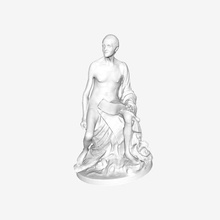 nude voltaire louvre paris france art le muse du museum 3d print model - Mito3D