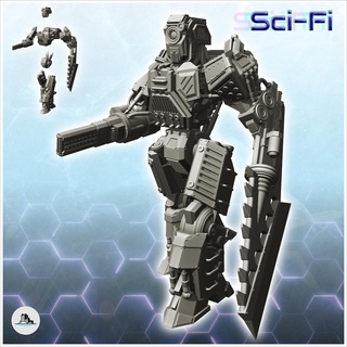 düğümler mücadele robot 6 gelecek sci fi sf İleti kıyamet masaüstü bilimkurgu savaş oyunları gezegen keşif rpg araç arazi manzara mini oyunu tamirci şekil minyatürler silah Bilim kurgu siberpunk postapo fütüristik Mars Uzay star yarı 3d print model - Mito3D