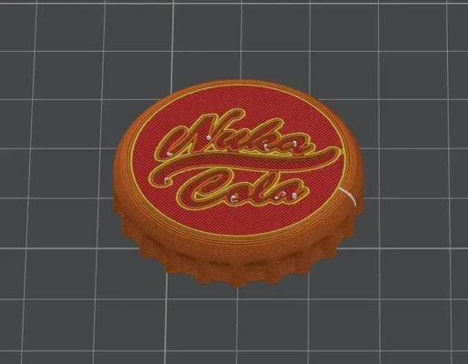 nuka cola flasche deckel mode münze geld gaming ausfallen flaschenverschluss geocache geocaching nukacola 3d print model - Mito3D