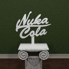 nuka cola logo art signs logos stand sign prop nuke fallout emblem awesome 3dpicks 3d print model - Mito3D