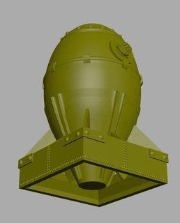 nucléaire bombe modèle connecteurs autant militaire diorama décor bureau 3d print model - Mito3D