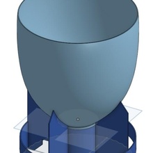 bomba atomica pattumiera attrezzo polvere bidone nucleare cestino spazzatura 3d stampa 3d print model - Mito3D