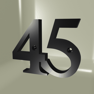 ro maison planque pourrir 45 accueil plaque adresse portail chiffre d'adresse poste boite lettres lettre signal tique colis 3d print model - Mito3D