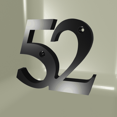 ro maison esconderijo podridão n 52 casa placa endereço portal figura poste boite aux cartas lettre sinal carraça colis 3d print model - Mito3D