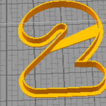 number 2 cookie cutter 3d print model - Mito3D