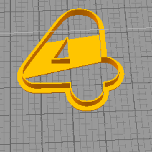 Nummer 4 cookie cutter 3D print model - Mito3D