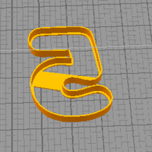 number 5 cookie cutter 3d print model - Mito3D