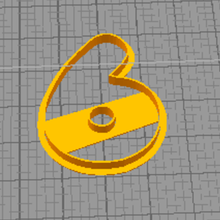 number 6 cookie cutter 3d print model - Mito3D