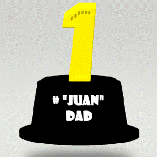 number juan dad trophy 3d print model - Mito3D
