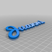 número juanmi Moda cadena llave llavero logo accesorios 3d print model - Mito3D