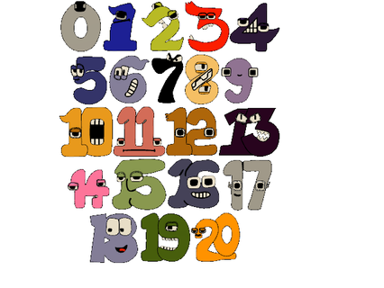 number lore 0 - 20 game numberlore villians twenty learning 0-20 autism 3d print model - Mito3D
