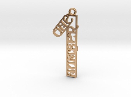 number one pendant Jewelry pendant pendant  3d print model - Mito3D