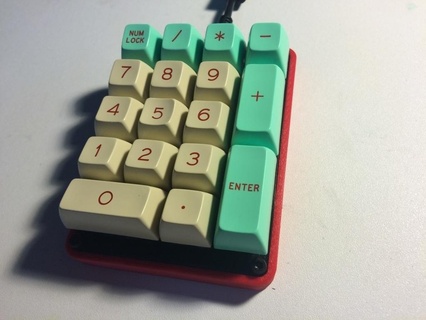 number pad keyboard case cherry mx mechanical computer 3d print model - Mito3D