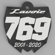number plate lavoie 769 keychains 3d print model - Mito3D