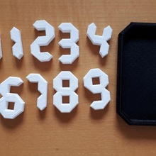 numero puzzle 3d print model - Mito3D