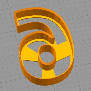 number six 6 cookie cutter 3d print model - Mito3D