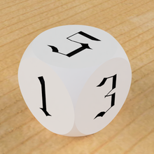 numbered dice 3d print model - Mito3D