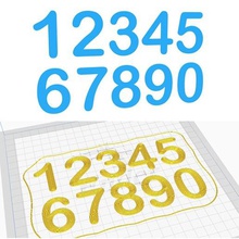 numbers art number characters hour wall 3d print model - Mito3D