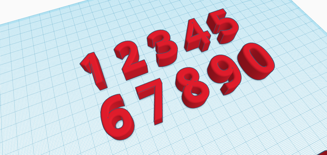Zahlen Zahlen 3d print model - Mito3D