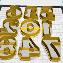 zahlen Ausstecher verschiedene Anzahl schneiden cutter cookie 3d print model - Mito3D