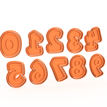 numbers cookie cutter set 10 home ancient history ichthyosaurus tyrannosaurus pterodactyl dinosaur stamp alphabet lettering cookies cook cithen cutters 3d print model - Mito3D