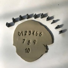 numeri scritto mano francobolli 3d Stampa polimero argilla ceramica Accessori fabbricazione Fai utensili forniture alfabeto attrezzo lettera francobollo 3d print model - Mito3D