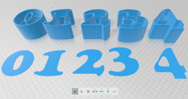 Nombres 0 1 2 3 4 bonbons fabricant ornement 3d print model - Mito3D