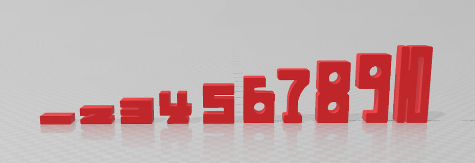 numeri scalabile centimetri formazione scolastica somma insegnare scala 3d print model - Mito3D