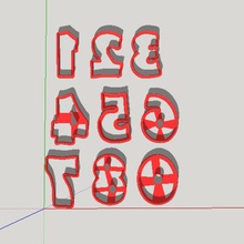 numeros cookies cortadores de números casa 3d print model - Mito3D