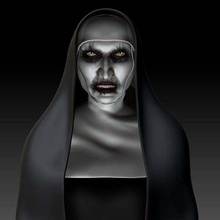 nun art people halloween 3d print model - Mito3D