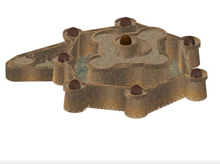 nuraghe barumini nuraghe sardinia bronze age castle archeology rebuilding barumini  3d print model - Mito3D